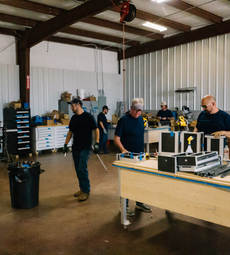 inside view of EEG Marine's shop