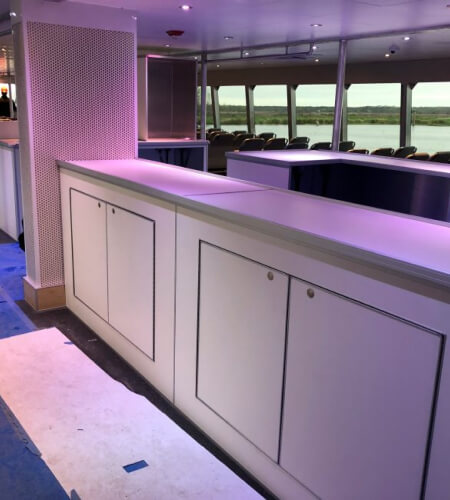 galley area on a ferry